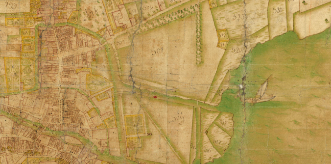 Détail de la mappe d’Annecy (source : AD74 - 1 C d 88-COPIE - Copie de la mappe - Images assemblées)