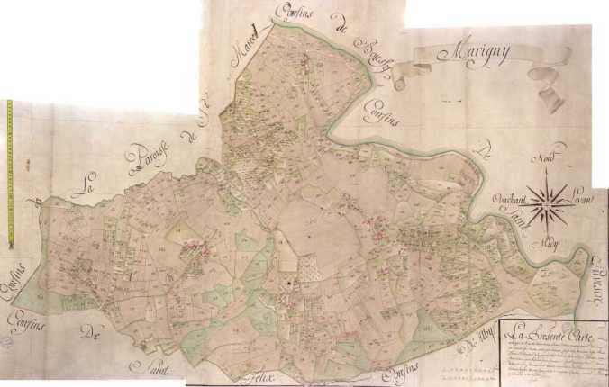 Marigny (74) - Copie de la mappe - 1730 - Images assemblées - 1 C d 241-1 COPIE (source)